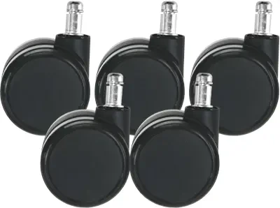 Set Of 5 Castor Wheels For Realspace Harrington Office Chair - Model CH-55, Made In Taiwan