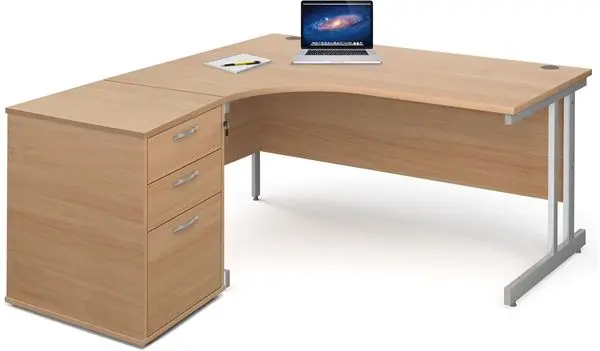 gentoo corner desk pedestal beech 1600mm LH 01 600x600.jpg