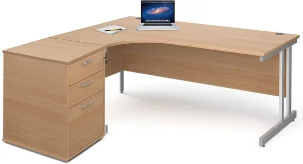 gentoo corner desk pedestal beech 1800mm LH 01 600x600.jpg